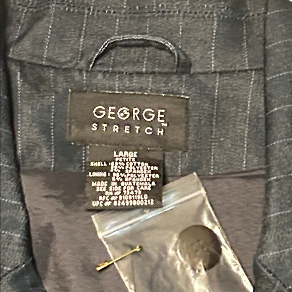 George Stretch Women’s Pinstripe Two Button Navy Blazer - Picture 2 of 5